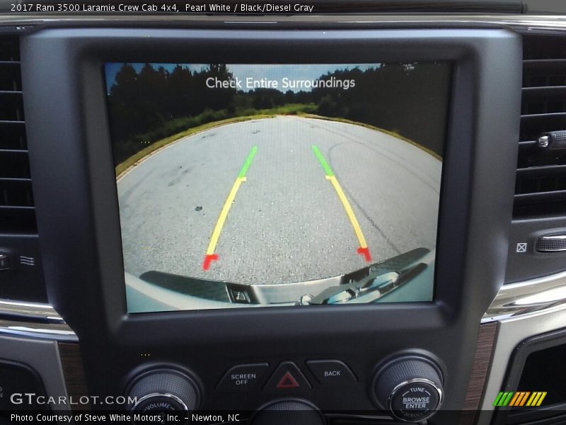 Pearl White / Black/Diesel Gray 2017 Ram 3500 Laramie Crew Cab 4x4