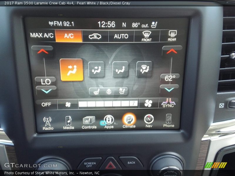 Pearl White / Black/Diesel Gray 2017 Ram 3500 Laramie Crew Cab 4x4