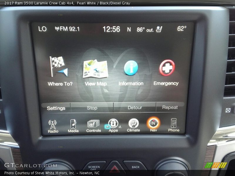 Pearl White / Black/Diesel Gray 2017 Ram 3500 Laramie Crew Cab 4x4