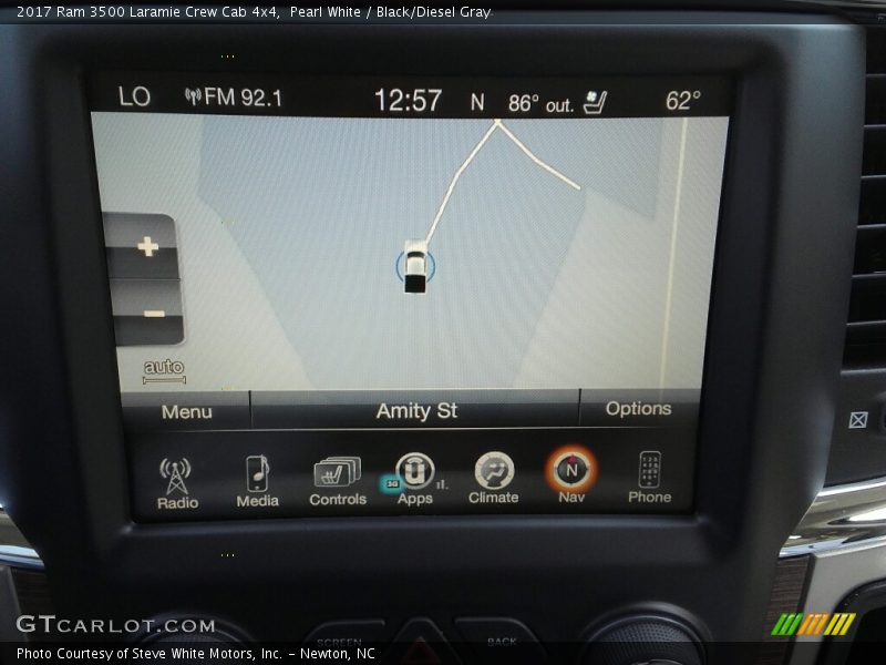 Pearl White / Black/Diesel Gray 2017 Ram 3500 Laramie Crew Cab 4x4