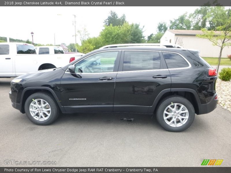 Diamond Black Crystal Pearl / Black 2018 Jeep Cherokee Latitude 4x4
