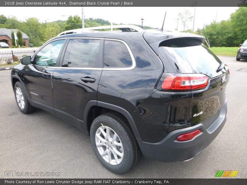 Diamond Black Crystal Pearl / Black 2018 Jeep Cherokee Latitude 4x4