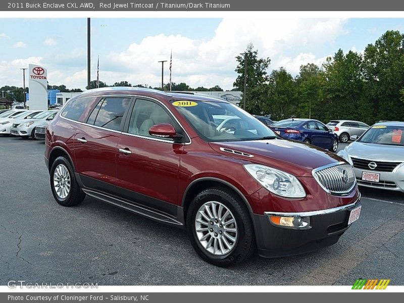 Red Jewel Tintcoat / Titanium/Dark Titanium 2011 Buick Enclave CXL AWD