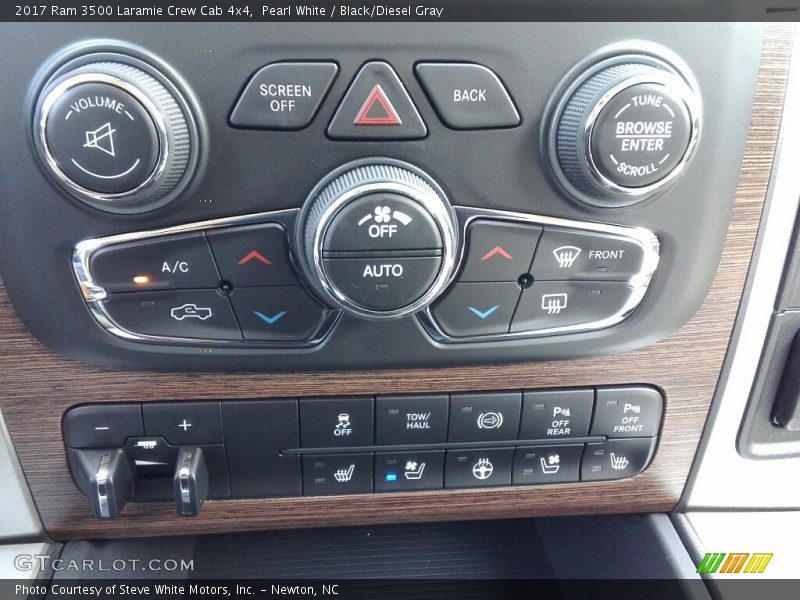 Pearl White / Black/Diesel Gray 2017 Ram 3500 Laramie Crew Cab 4x4