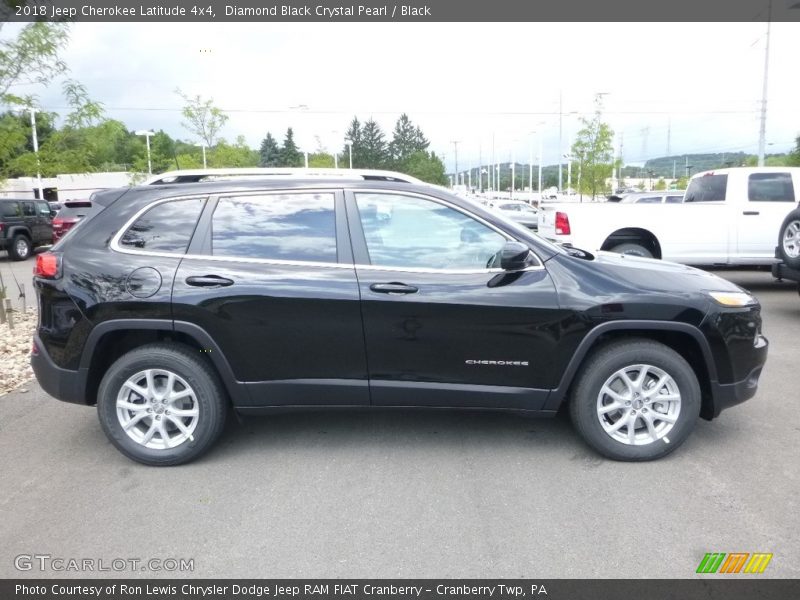 Diamond Black Crystal Pearl / Black 2018 Jeep Cherokee Latitude 4x4