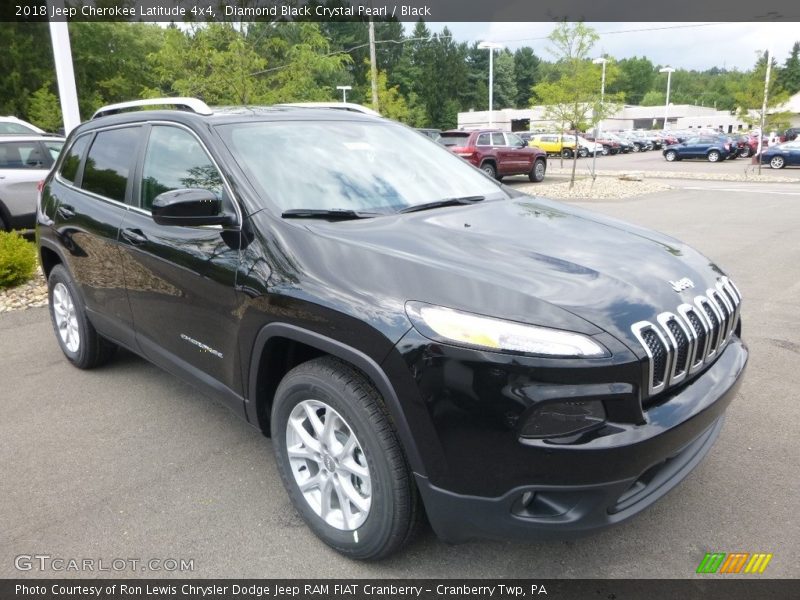 Diamond Black Crystal Pearl / Black 2018 Jeep Cherokee Latitude 4x4