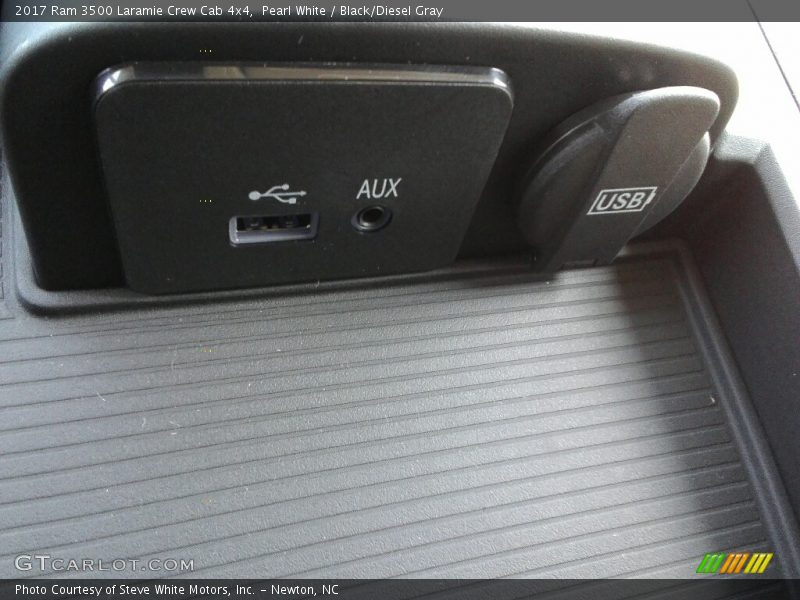 Pearl White / Black/Diesel Gray 2017 Ram 3500 Laramie Crew Cab 4x4