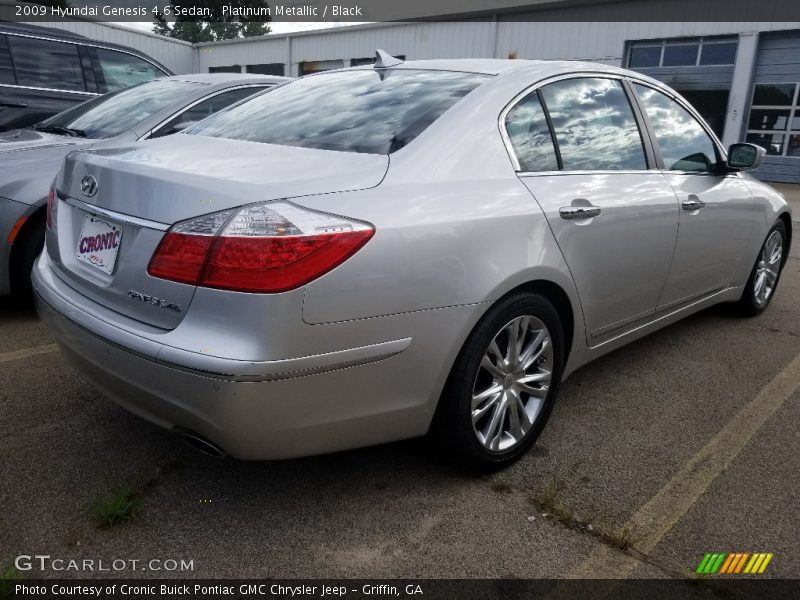 Platinum Metallic / Black 2009 Hyundai Genesis 4.6 Sedan