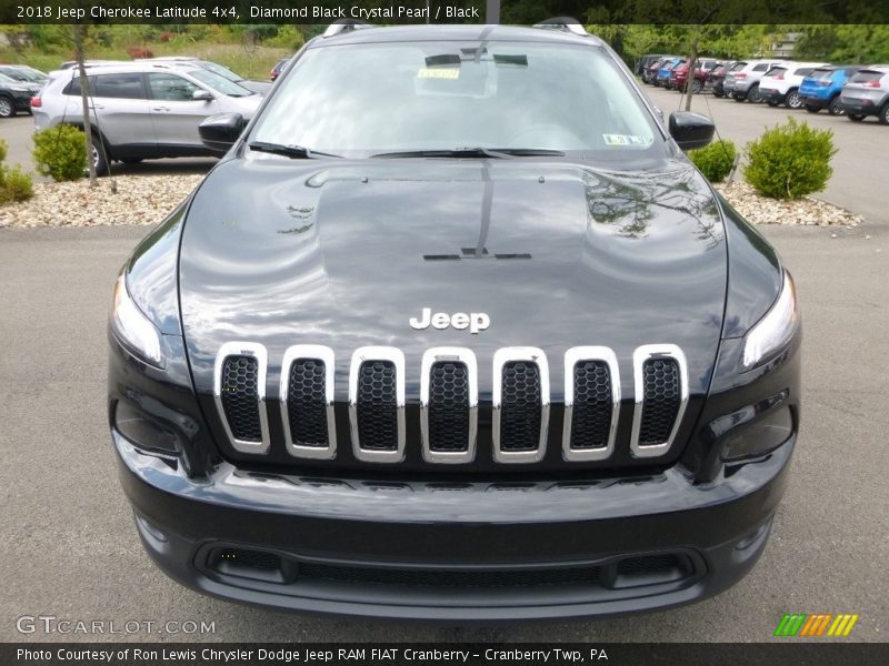 Diamond Black Crystal Pearl / Black 2018 Jeep Cherokee Latitude 4x4