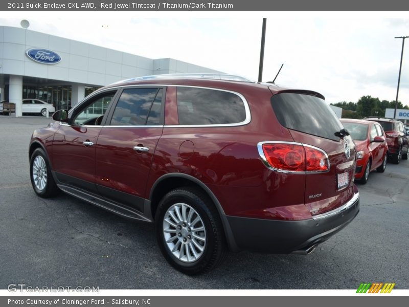 Red Jewel Tintcoat / Titanium/Dark Titanium 2011 Buick Enclave CXL AWD