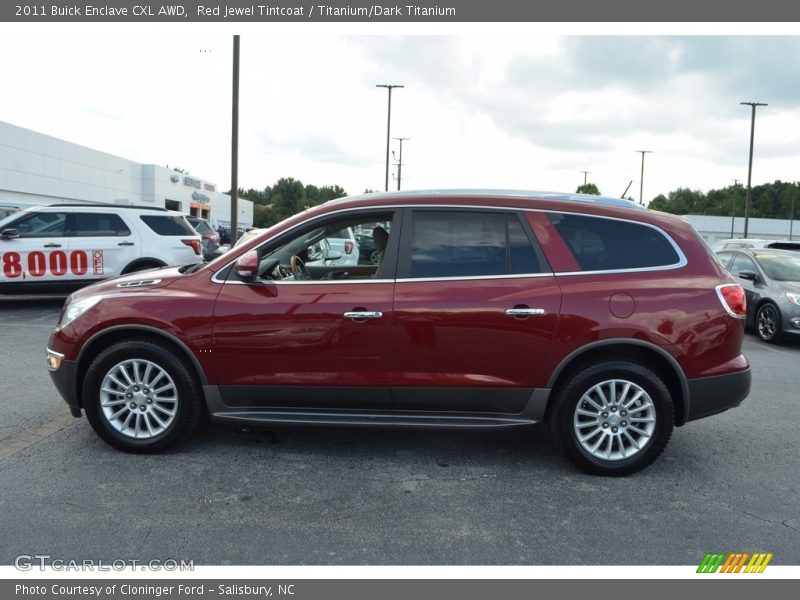 Red Jewel Tintcoat / Titanium/Dark Titanium 2011 Buick Enclave CXL AWD