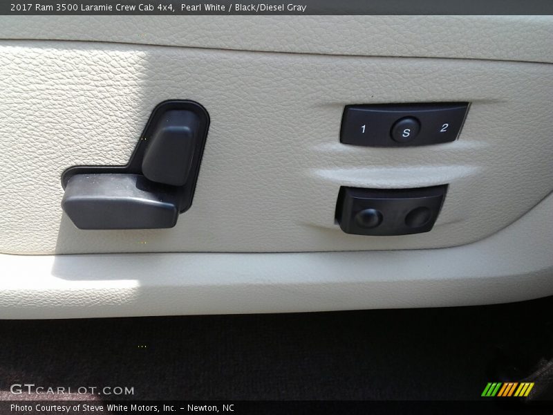 Pearl White / Black/Diesel Gray 2017 Ram 3500 Laramie Crew Cab 4x4