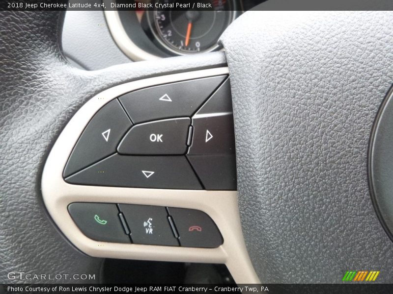 Diamond Black Crystal Pearl / Black 2018 Jeep Cherokee Latitude 4x4