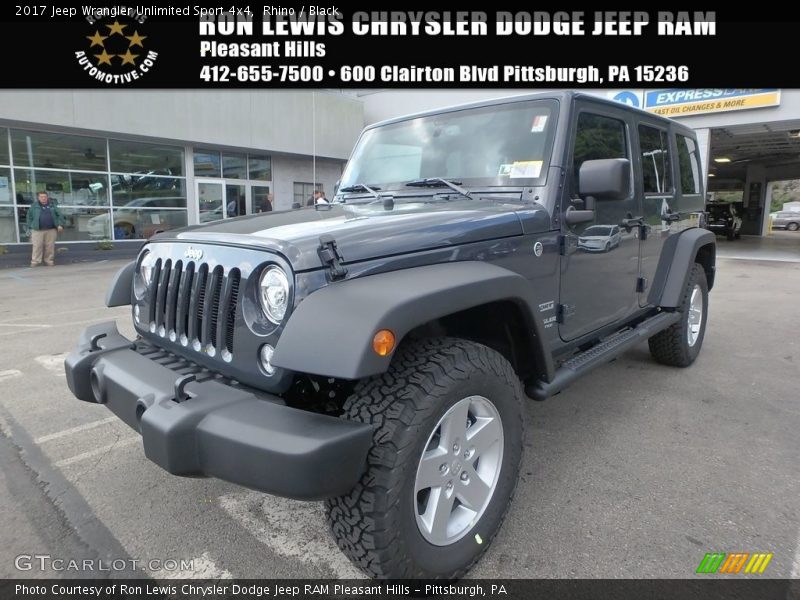 Rhino / Black 2017 Jeep Wrangler Unlimited Sport 4x4