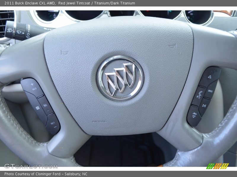 Red Jewel Tintcoat / Titanium/Dark Titanium 2011 Buick Enclave CXL AWD