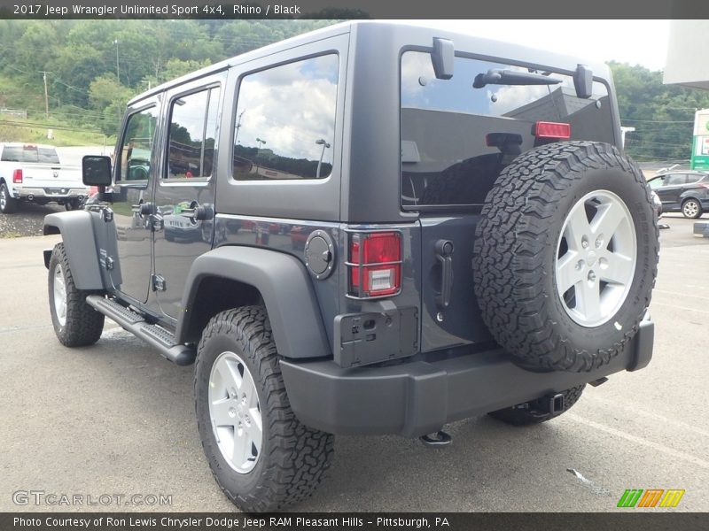 Rhino / Black 2017 Jeep Wrangler Unlimited Sport 4x4