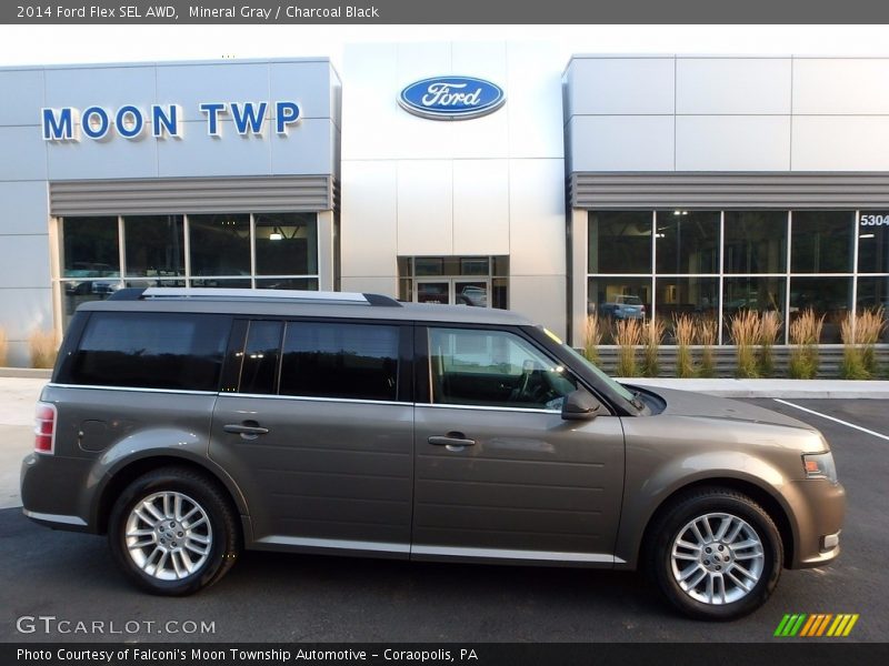 Mineral Gray / Charcoal Black 2014 Ford Flex SEL AWD