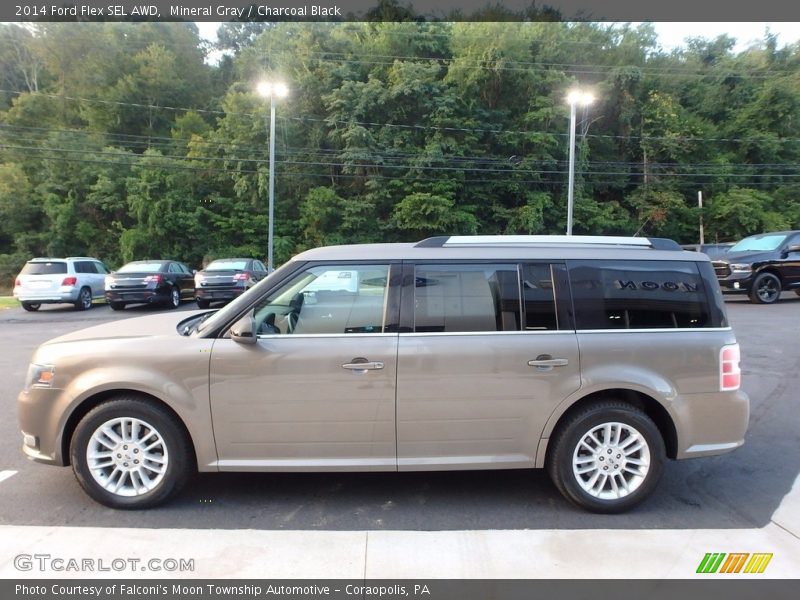 Mineral Gray / Charcoal Black 2014 Ford Flex SEL AWD