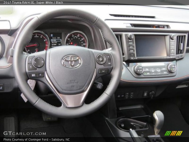 Super White / Black 2017 Toyota RAV4 SE