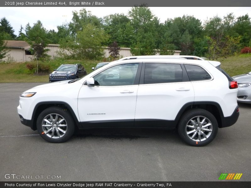 Bright White / Black 2018 Jeep Cherokee Limited 4x4