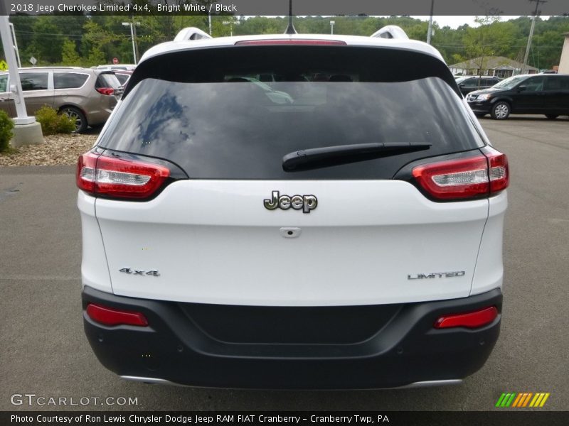 Bright White / Black 2018 Jeep Cherokee Limited 4x4