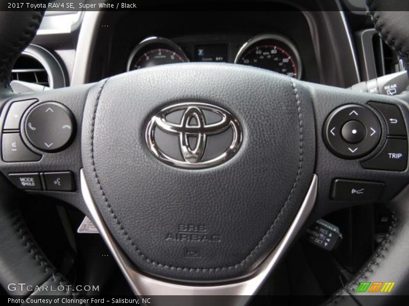 Super White / Black 2017 Toyota RAV4 SE