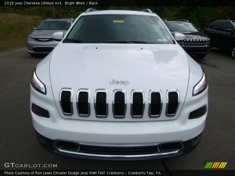 Bright White / Black 2018 Jeep Cherokee Limited 4x4