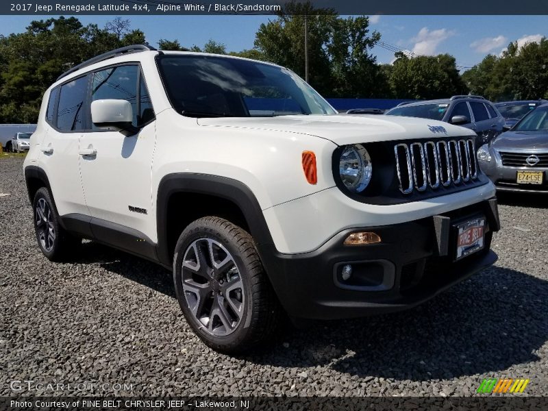 Alpine White / Black/Sandstorm 2017 Jeep Renegade Latitude 4x4