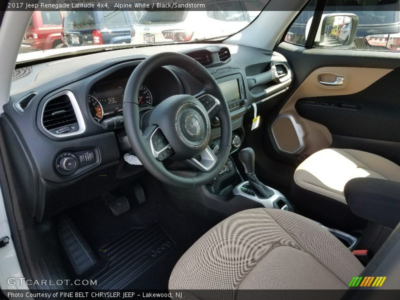 Alpine White / Black/Sandstorm 2017 Jeep Renegade Latitude 4x4
