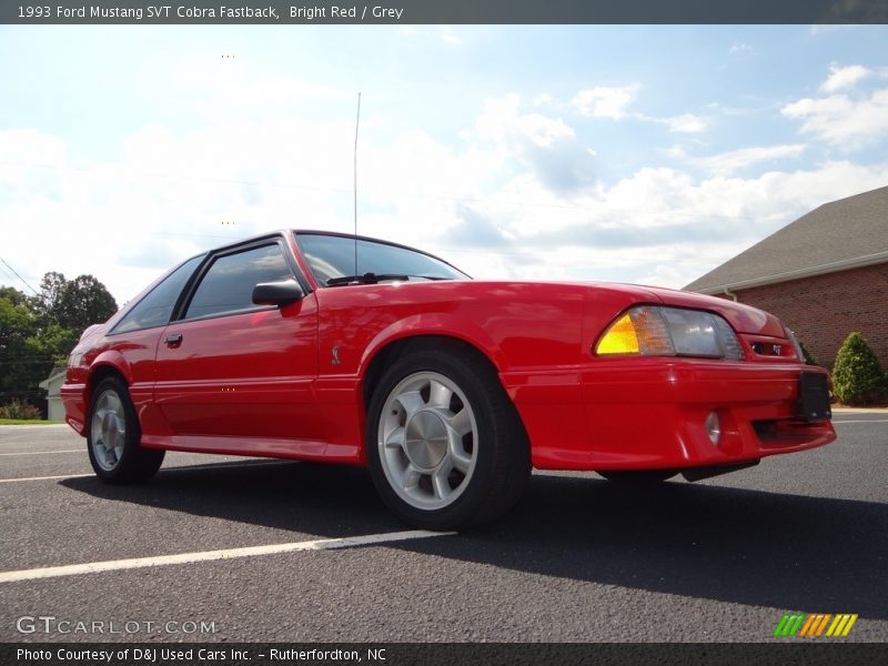Bright Red / Grey 1993 Ford Mustang SVT Cobra Fastback