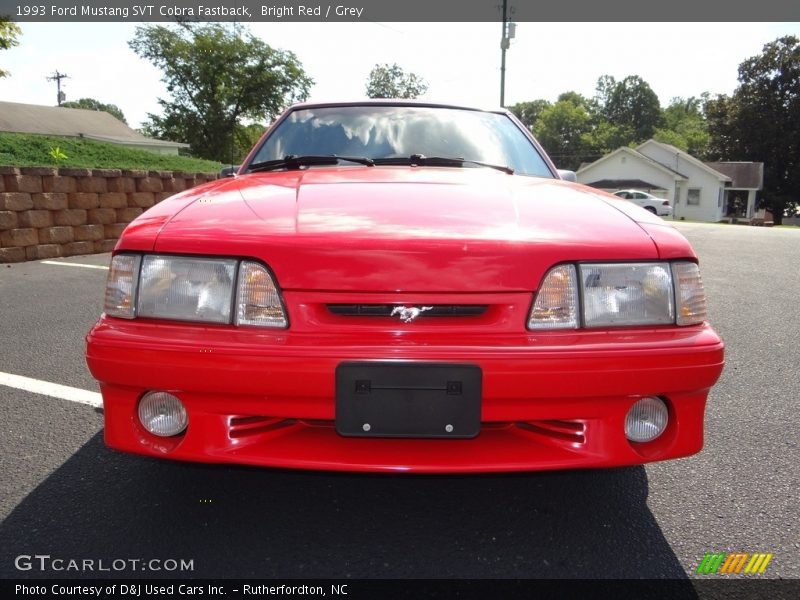 Bright Red / Grey 1993 Ford Mustang SVT Cobra Fastback