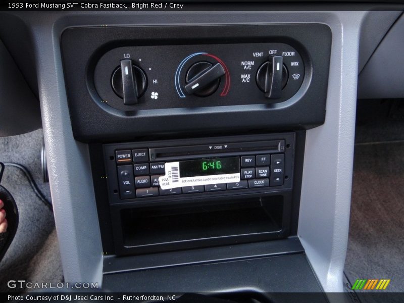 Controls of 1993 Mustang SVT Cobra Fastback