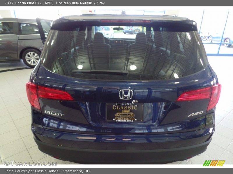 Obsidian Blue Metallic / Gray 2017 Honda Pilot EX-L AWD