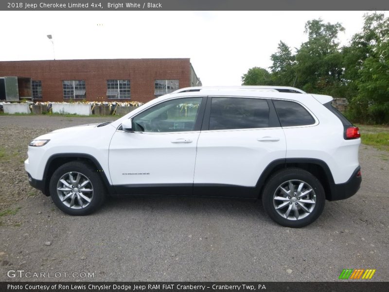 Bright White / Black 2018 Jeep Cherokee Limited 4x4