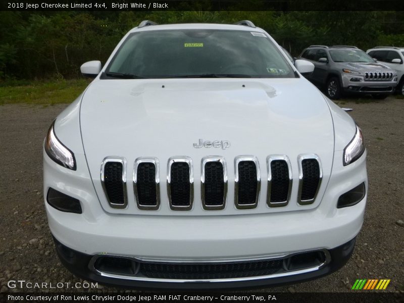 Bright White / Black 2018 Jeep Cherokee Limited 4x4