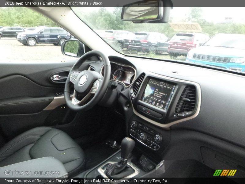 Bright White / Black 2018 Jeep Cherokee Limited 4x4