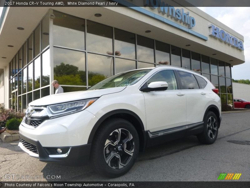 White Diamond Pearl / Ivory 2017 Honda CR-V Touring AWD