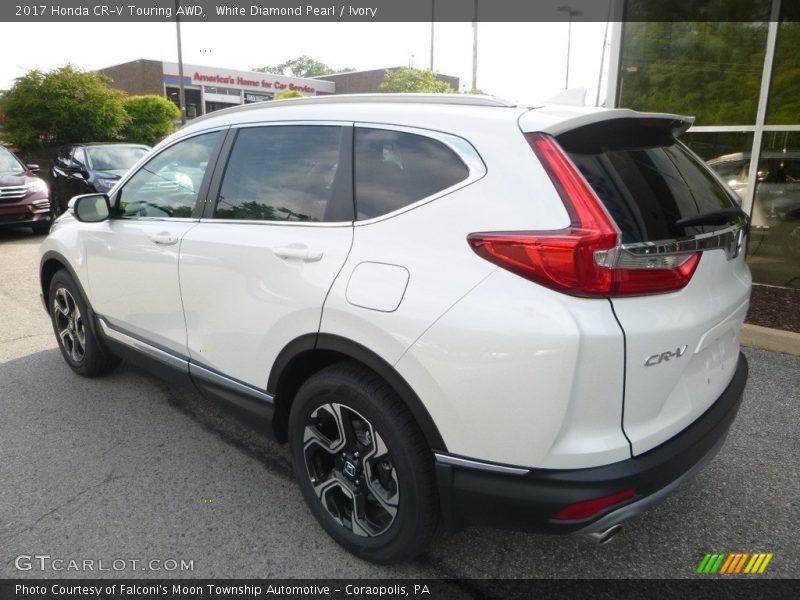 White Diamond Pearl / Ivory 2017 Honda CR-V Touring AWD