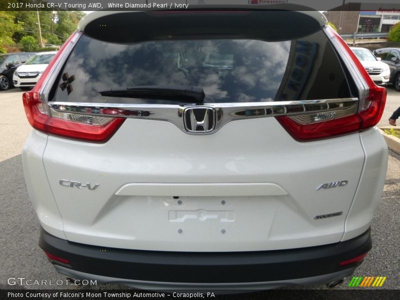 White Diamond Pearl / Ivory 2017 Honda CR-V Touring AWD