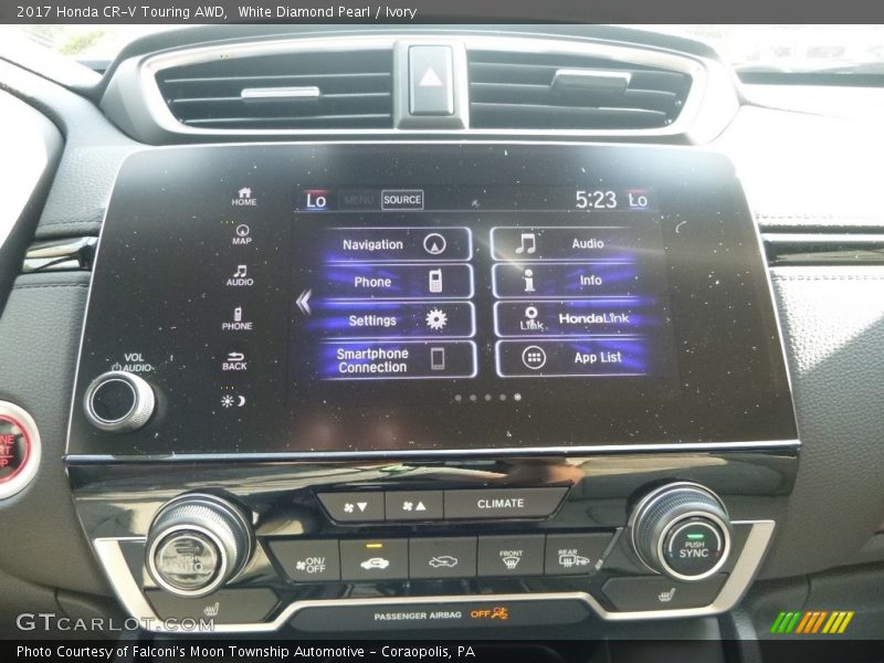 White Diamond Pearl / Ivory 2017 Honda CR-V Touring AWD