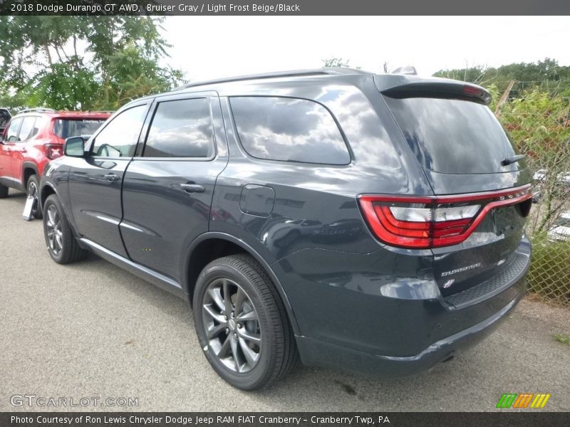 Bruiser Gray / Light Frost Beige/Black 2018 Dodge Durango GT AWD
