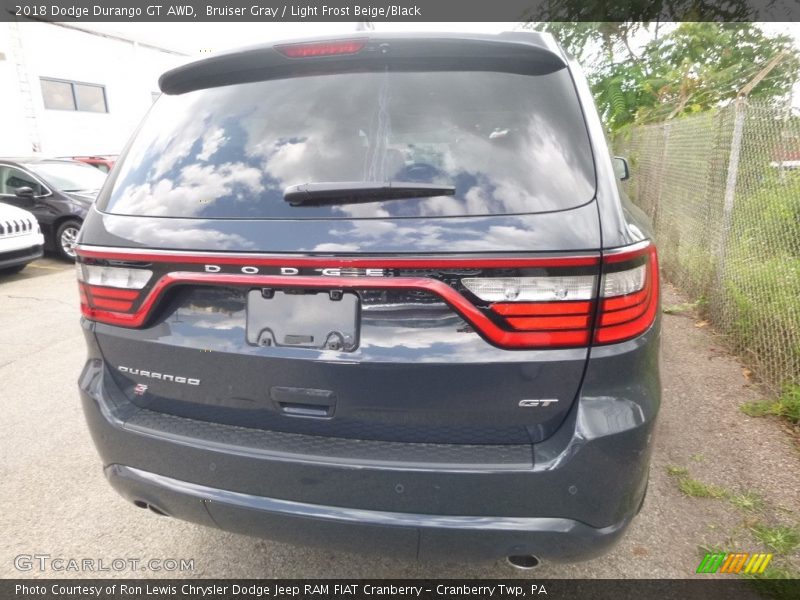 Bruiser Gray / Light Frost Beige/Black 2018 Dodge Durango GT AWD