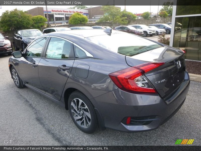 Sonic Gray Pearl / Gray 2017 Honda Civic EX Sedan