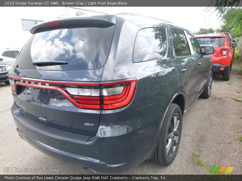 Bruiser Gray / Light Frost Beige/Black 2018 Dodge Durango GT AWD