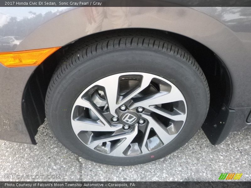 Sonic Gray Pearl / Gray 2017 Honda Civic EX Sedan