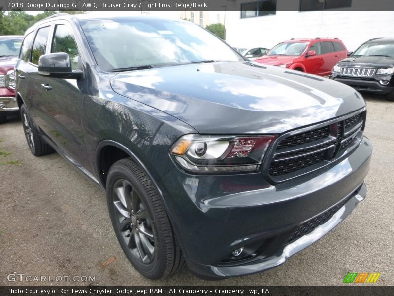 Bruiser Gray / Light Frost Beige/Black 2018 Dodge Durango GT AWD