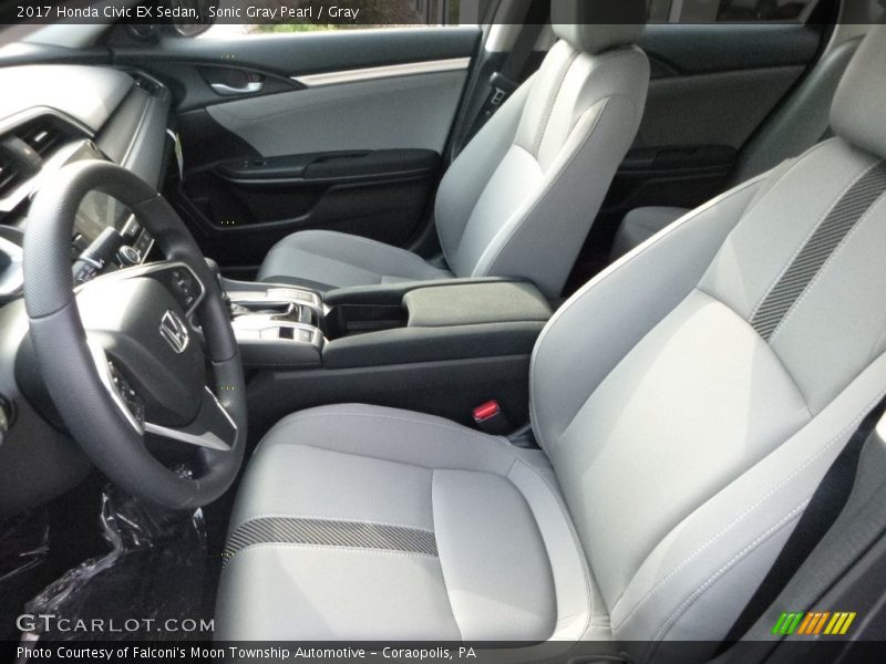 Sonic Gray Pearl / Gray 2017 Honda Civic EX Sedan