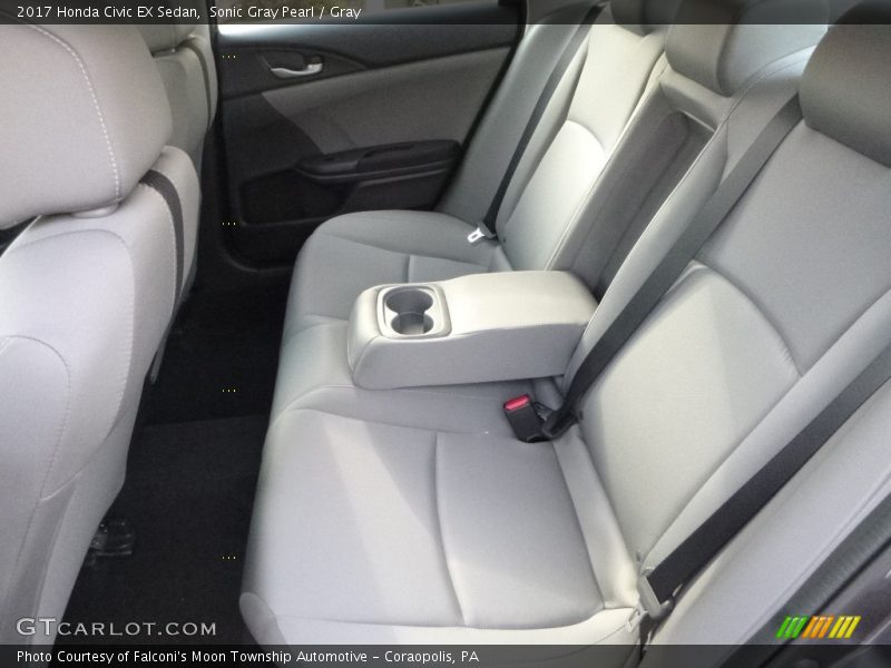 Sonic Gray Pearl / Gray 2017 Honda Civic EX Sedan