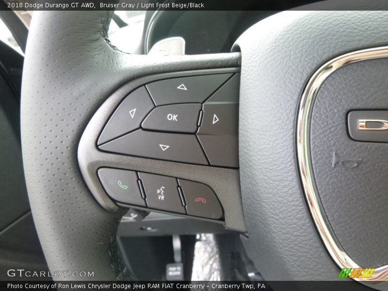 Bruiser Gray / Light Frost Beige/Black 2018 Dodge Durango GT AWD