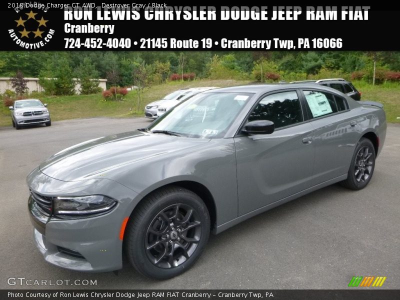 Destroyer Gray / Black 2018 Dodge Charger GT AWD